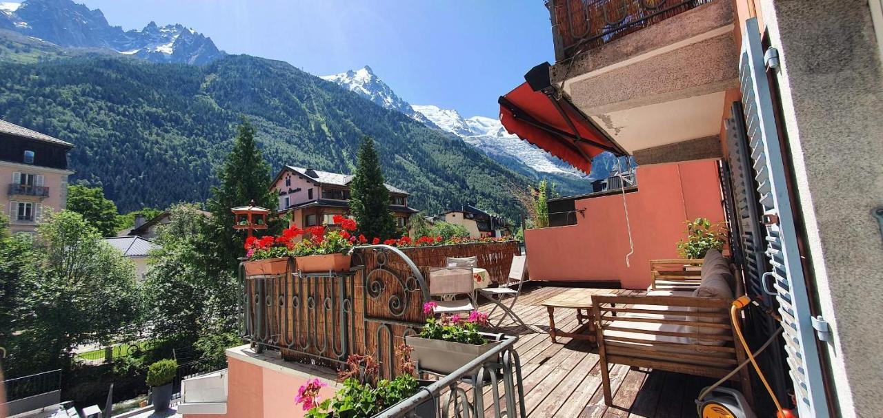 Chamonix Hyper Centre . Terrasse Vue Mont Blanc . Parking Apartment Bagian luar foto